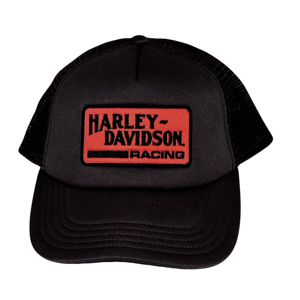 Harley Davidson Racing Trucker Hat Brown Mesh Snapback One Size 2022